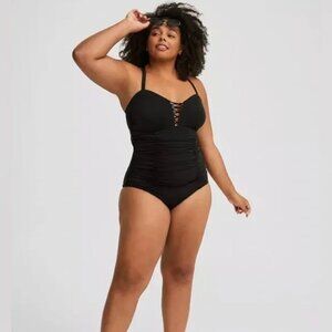 Torrid Slim Fix Lattice One-Piece Swimsuit